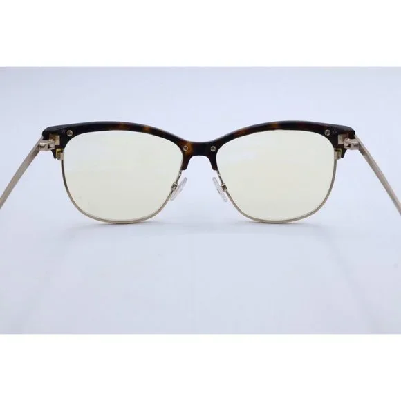 Authentic Tom Ford TF 5546-B 052 Half Rim Havana Eyeglasses Clear Lenses 54mm